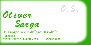 oliver sarga business card